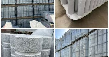 马鞍山 芝麻白花岗岩挡车柱、隔离柱多少钱