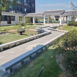 马鞍山 芝麻灰小区坐凳&栏杆安装效果