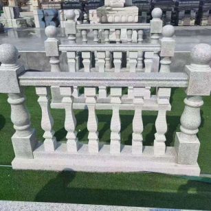 马鞍山 别墅石材栏杆特写