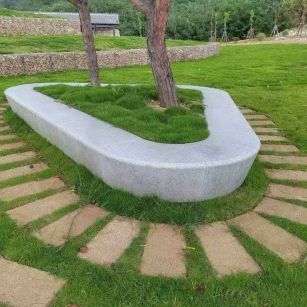 马鞍山 芝麻白光面整石坐凳