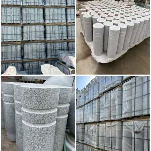 马鞍山 芝麻白花岗岩挡车柱、隔离柱多少钱