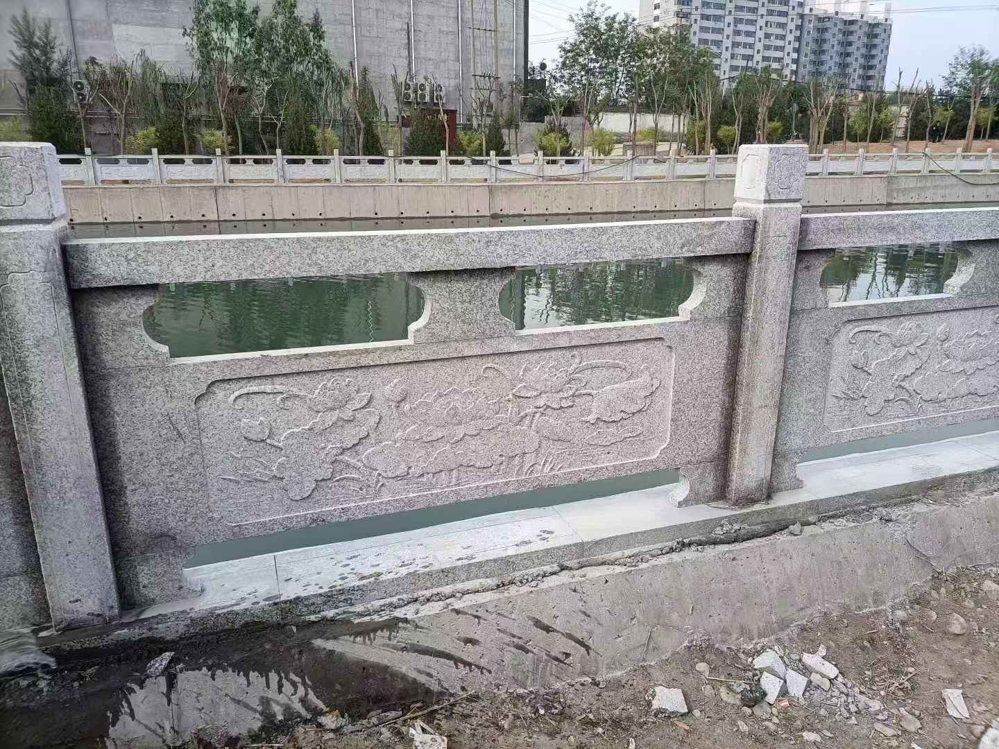 马鞍山 芙蓉白大花桥梁、河道，石材栏杆、围栏、护栏