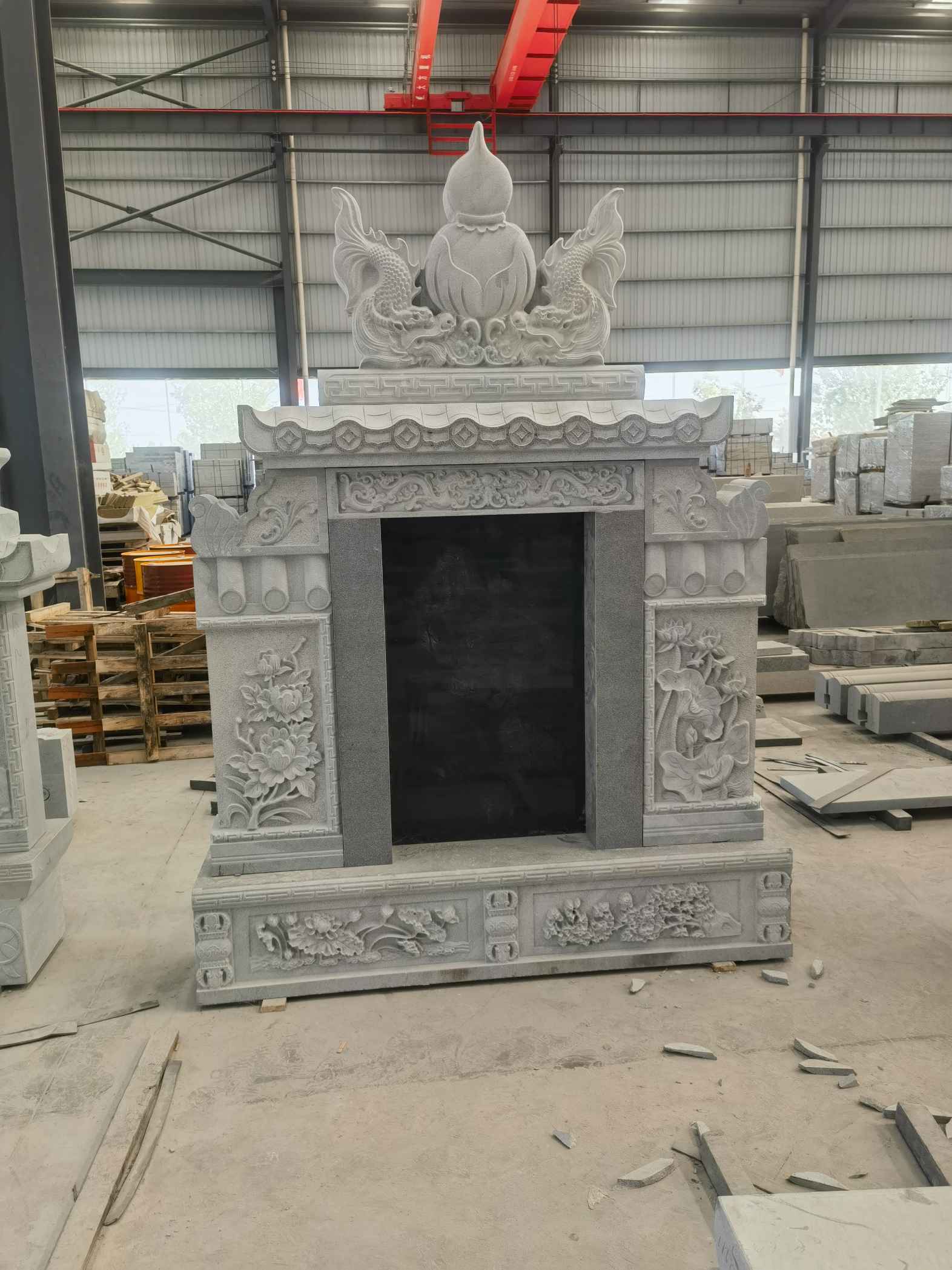 马鞍山 芝麻灰高档墓碑、土墓，一套也支持定做