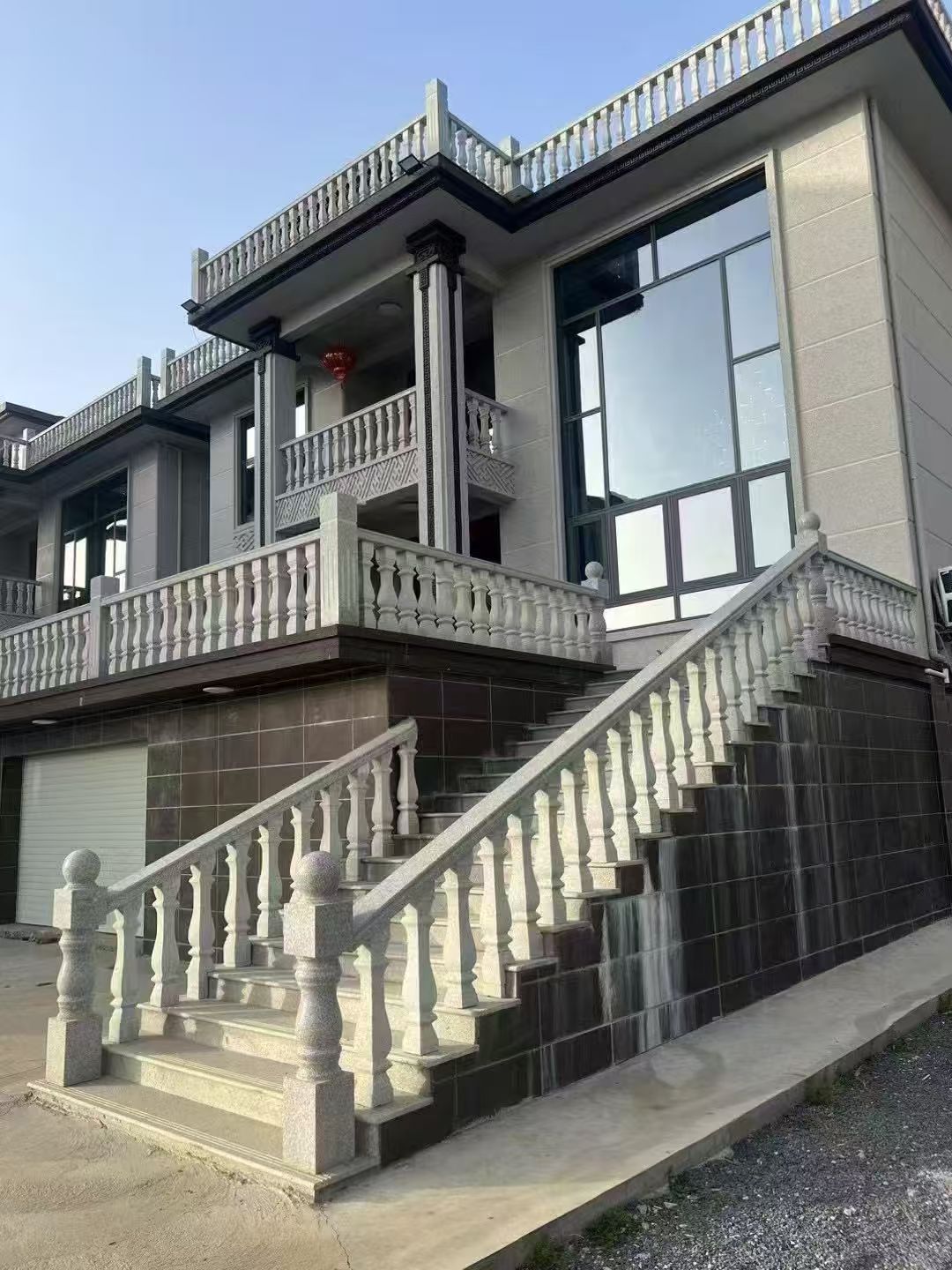 马鞍山 芝麻白别墅阳台栏杆，楼梯栏杆
