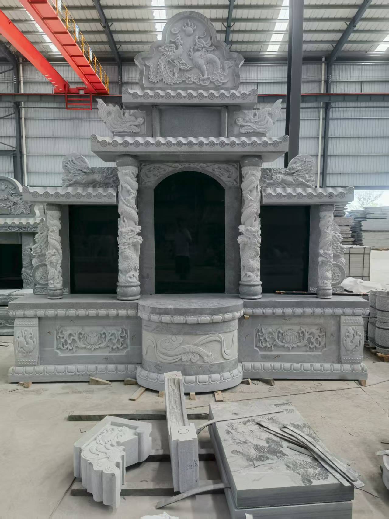马鞍山 芝麻灰高档墓碑，土墓，可定制