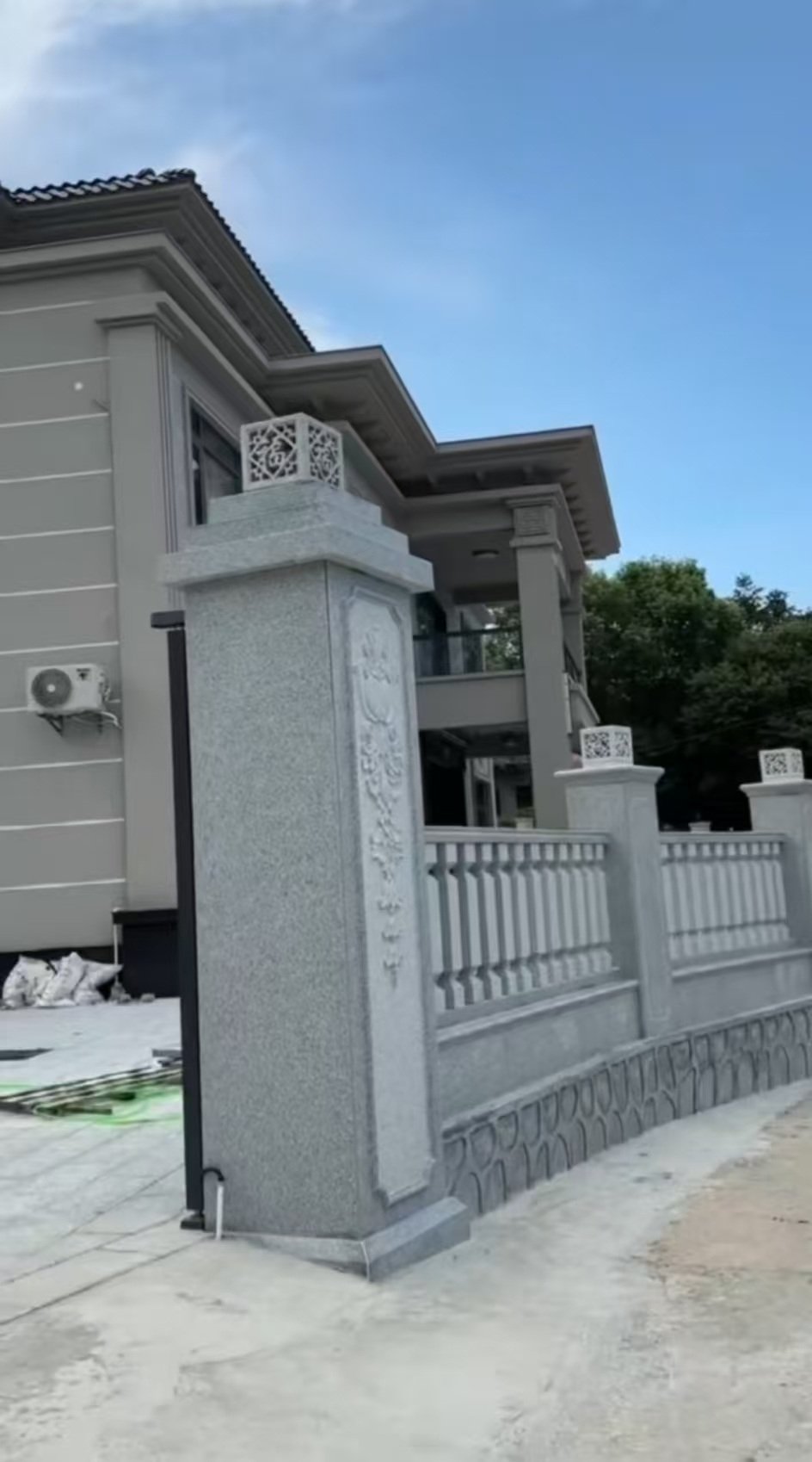 马鞍山 芝麻白别墅围墙栏杆，私人订制